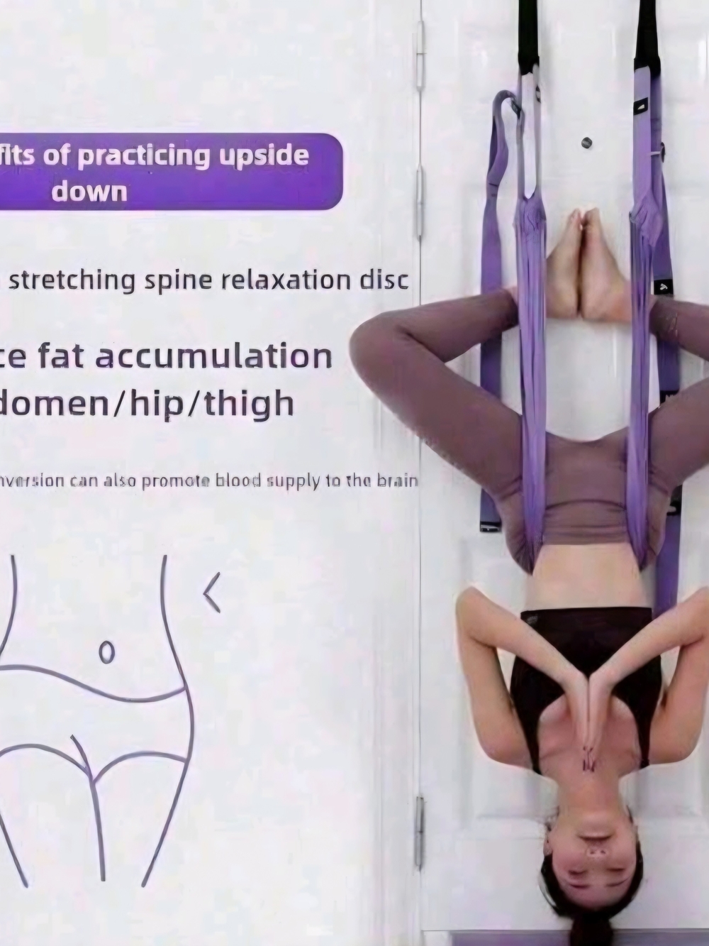 Purple Aerial Yoga Hammock Swing